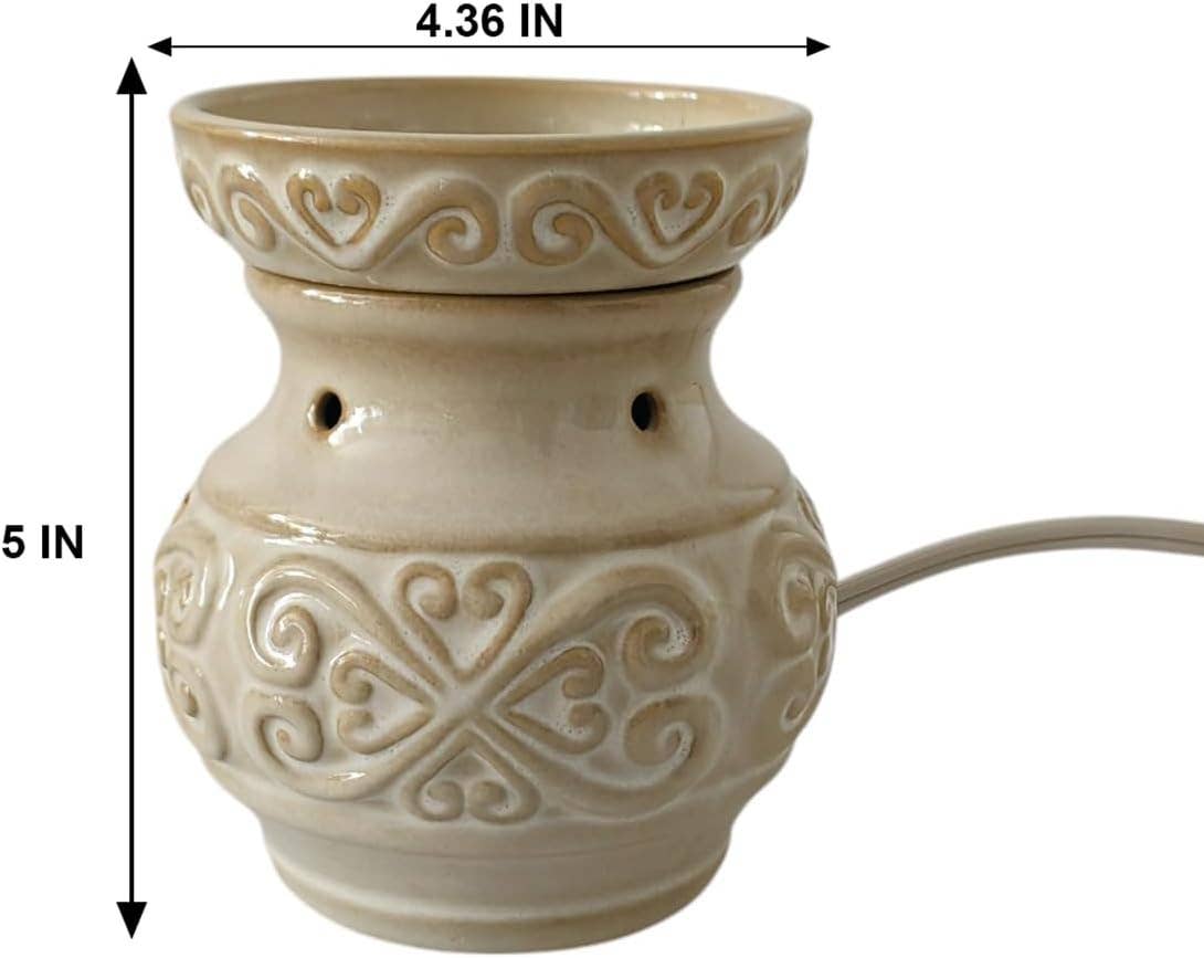 5IN CERAMIC ELECTRIC WARMER-CREAM