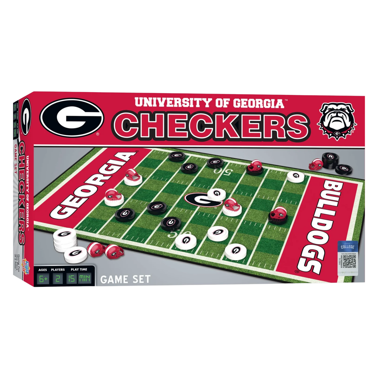 Georgia Bulldogs Checkers Board Game