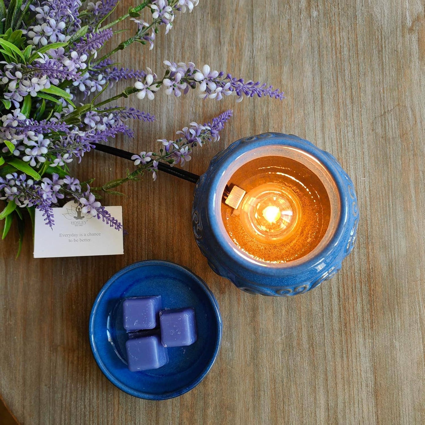 5IN CERAMIC ELECTRIC WARMER-BLUE