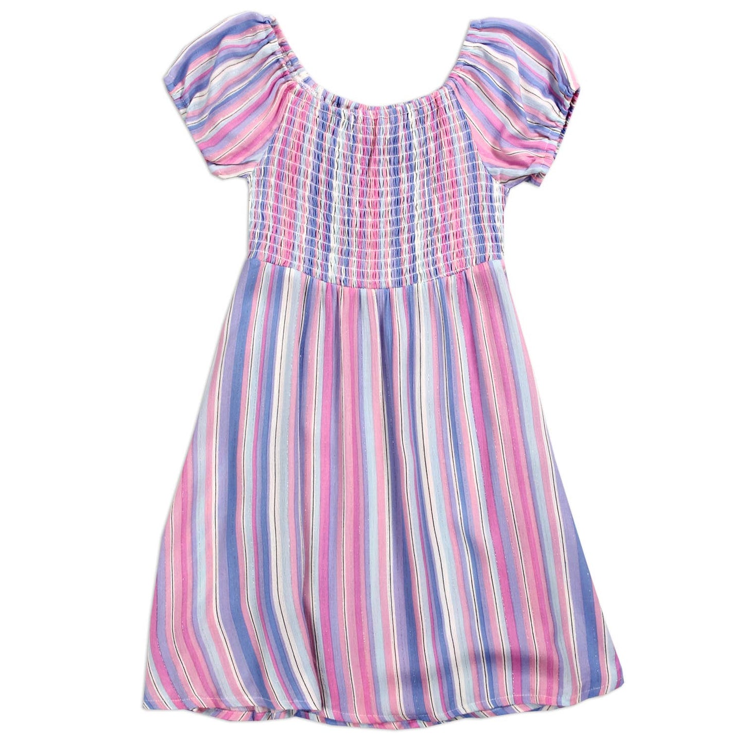 DUCHESS Girls Smocked Lurex Dress
