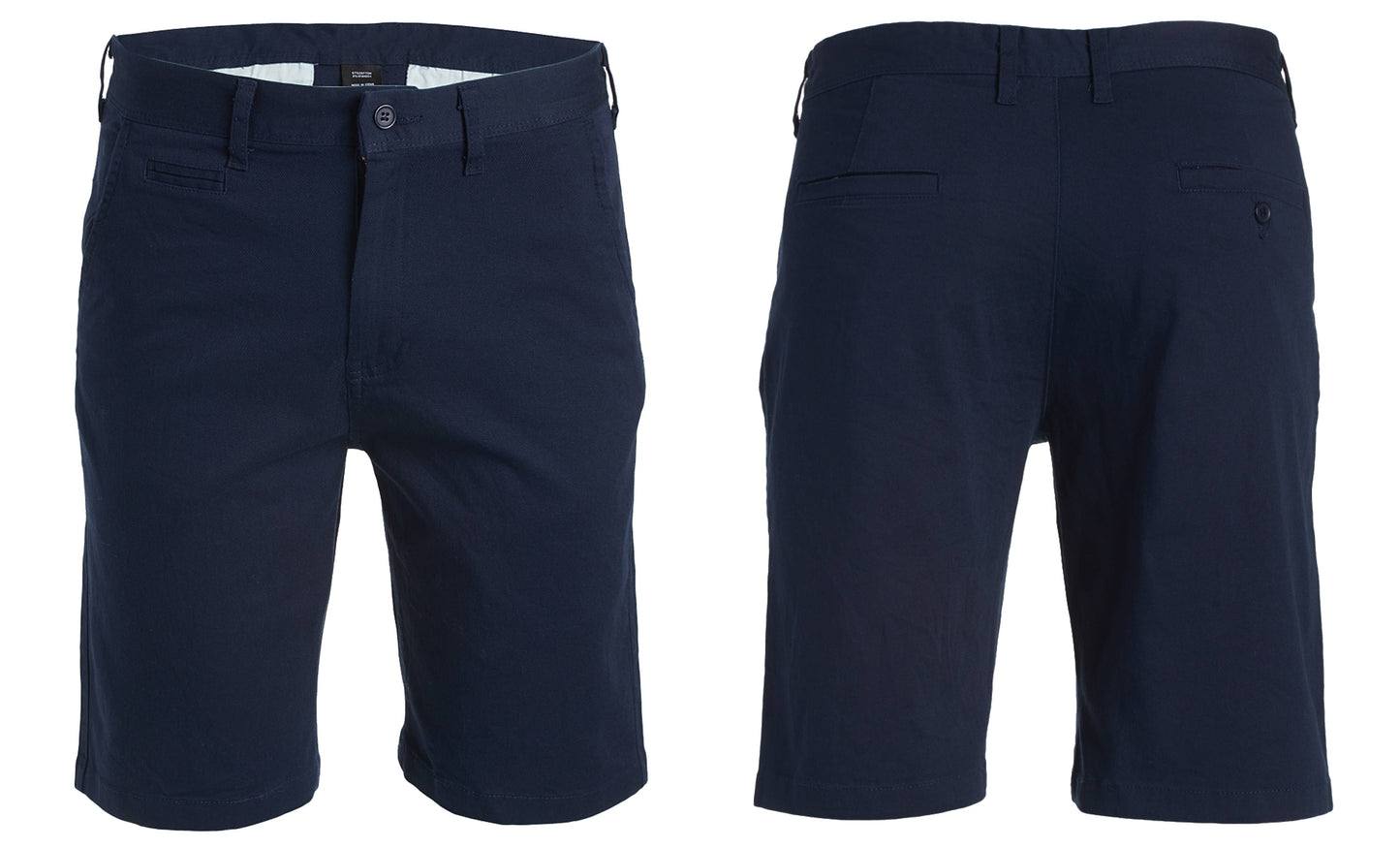 Men's 5-Pocket Flat-Front Slim-Fit Stretch Chino Shorts