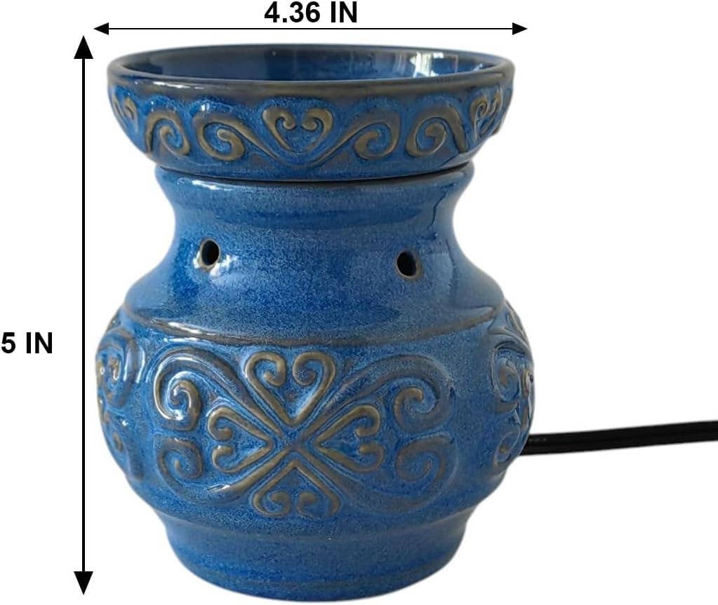 5IN CERAMIC ELECTRIC WARMER-BLUE