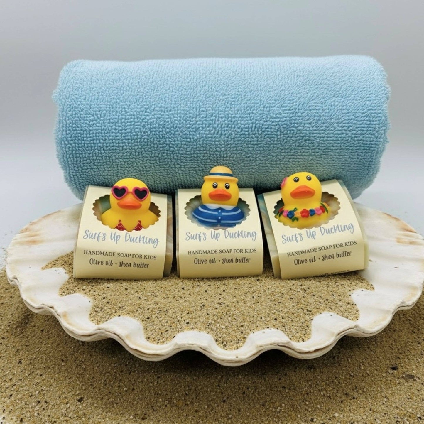 Summer Surf's Up Duckling Handmade Novelty Soap Bar VEGAN