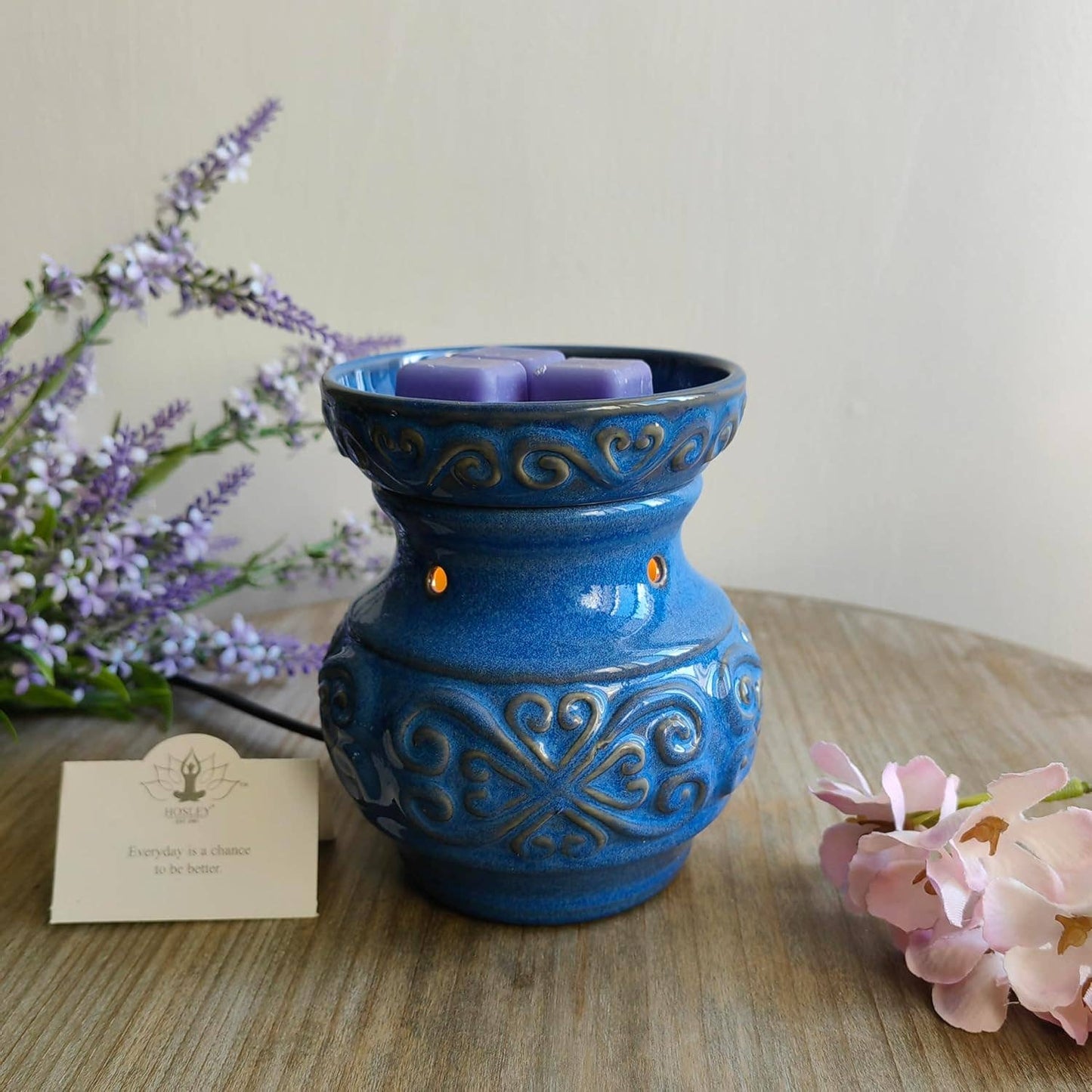 5IN CERAMIC ELECTRIC WARMER-BLUE