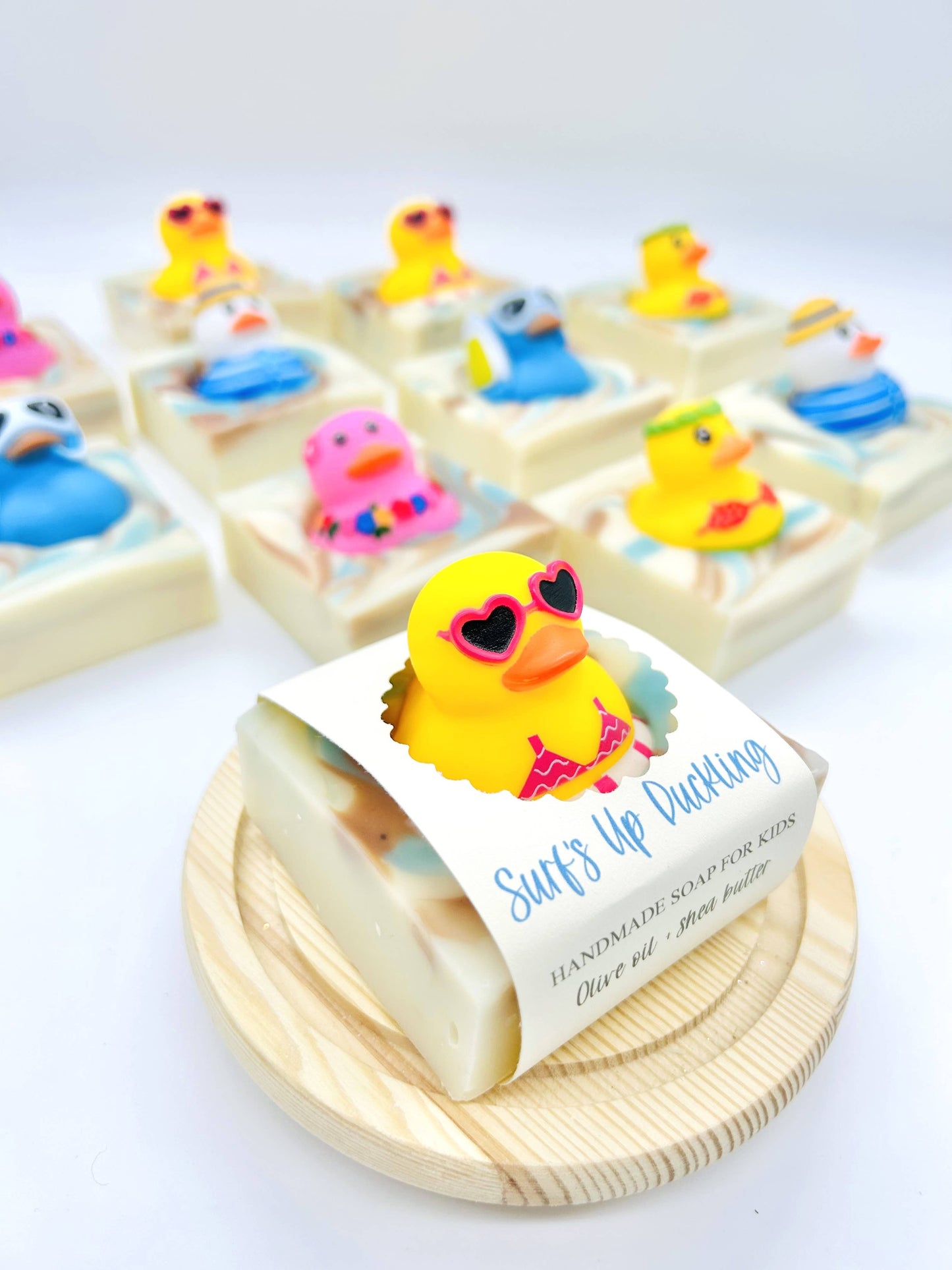 Summer Surf's Up Duckling Handmade Novelty Soap Bar VEGAN