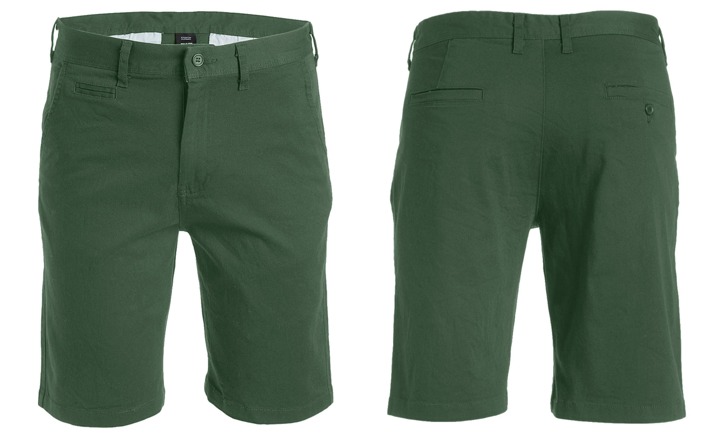 Men's 5-Pocket Flat-Front Slim-Fit Stretch Chino Shorts