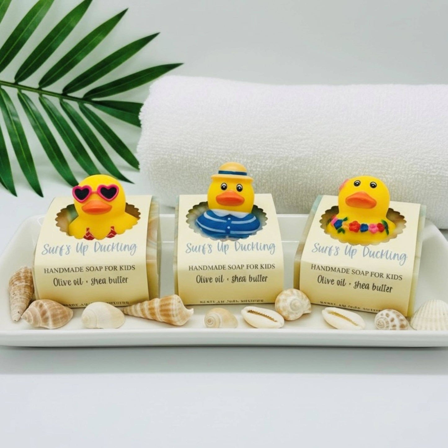Summer Surf's Up Duckling Handmade Novelty Soap Bar VEGAN