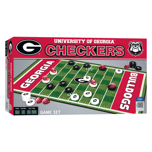 Georgia Bulldogs Checkers Board Game